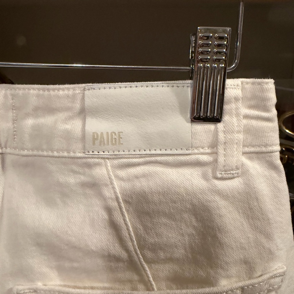 PAIGE Harper Ankle High-Rise Wide Leg Jean in Tonal Ecru - Picture 10 of 10